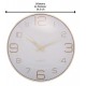 Relógio De Parede 30,5cm Por 4,5cm Quartz De Plástico Chronos Cinza Com Dourado